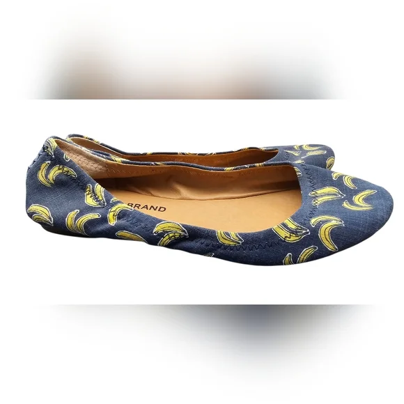 Lucky Brand GO BANANAS!!!! Dainty Low Profile Flats With Bananas - Picture 6 of 8